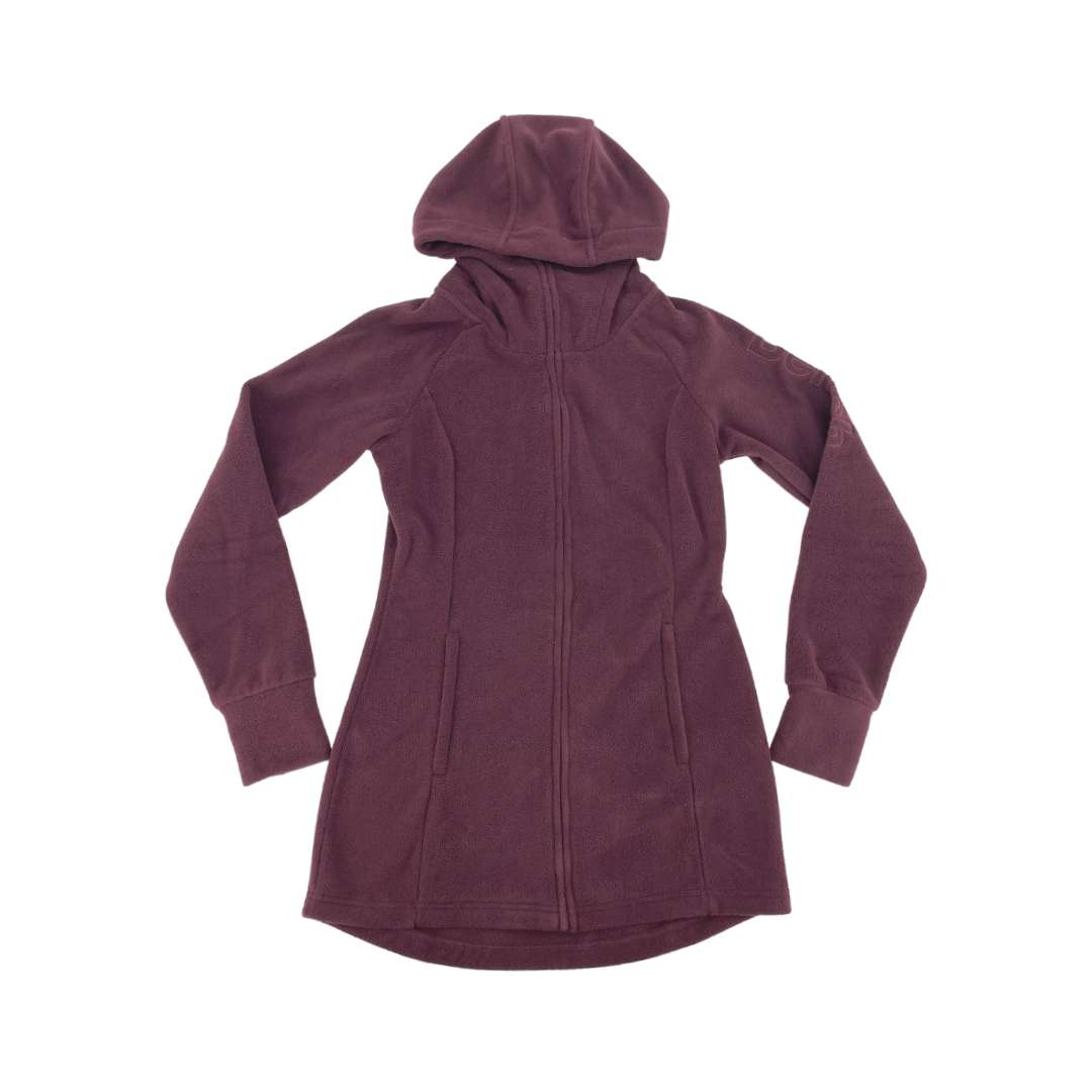 Bench Women's Long Purple Fleece Zip Up Sweater
