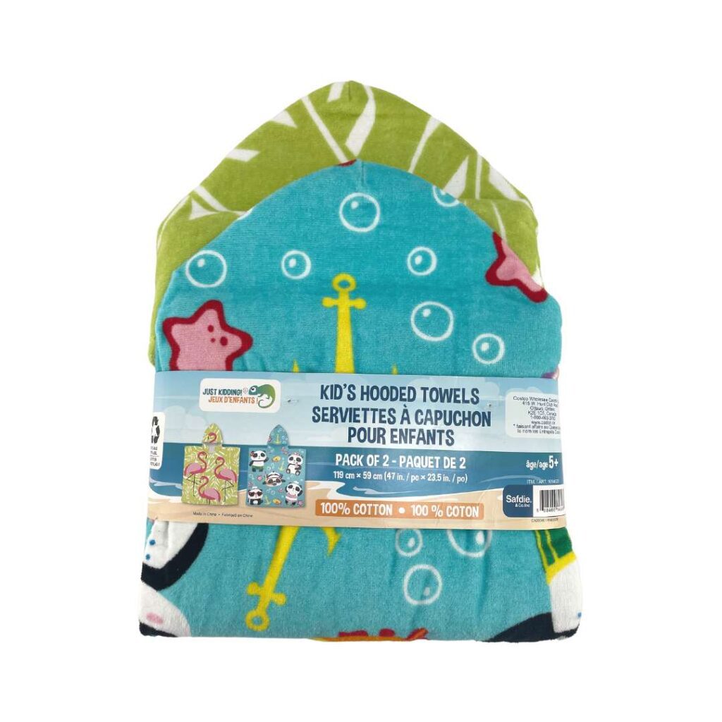 Safdie Kid’s 2 Pack of Hooded Towels / Pandas & Flamingos CanadaWide