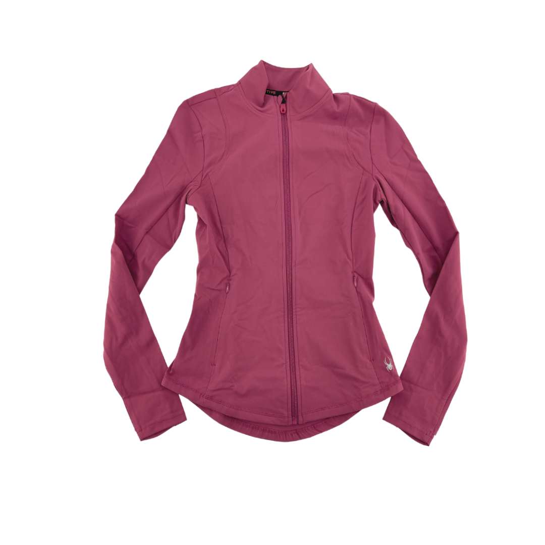 Spyder Women's Pink Zip Up Active Sweater
