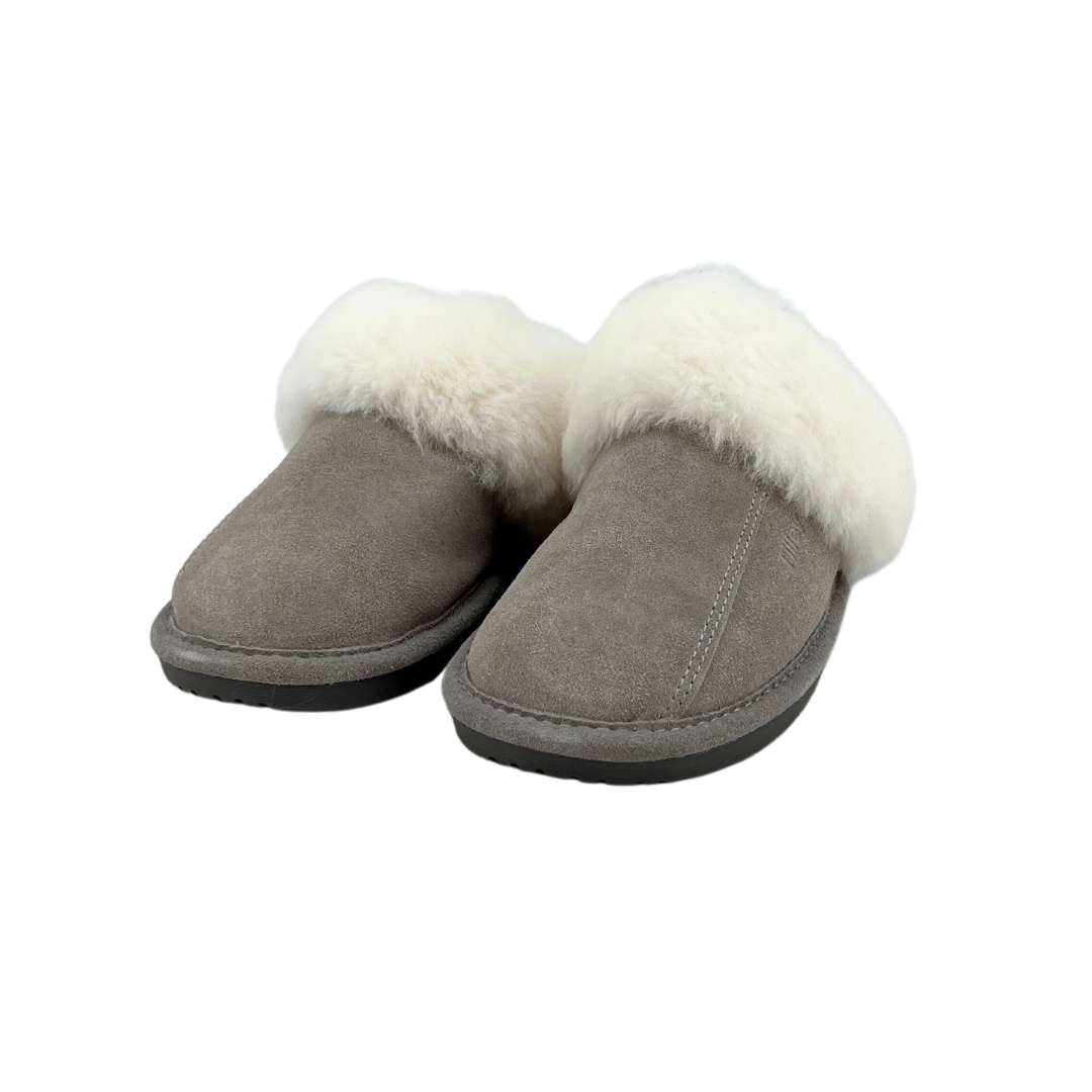 Tilley Women’s Grey Shearling Slippers / Various Sizes – CanadaWide ...