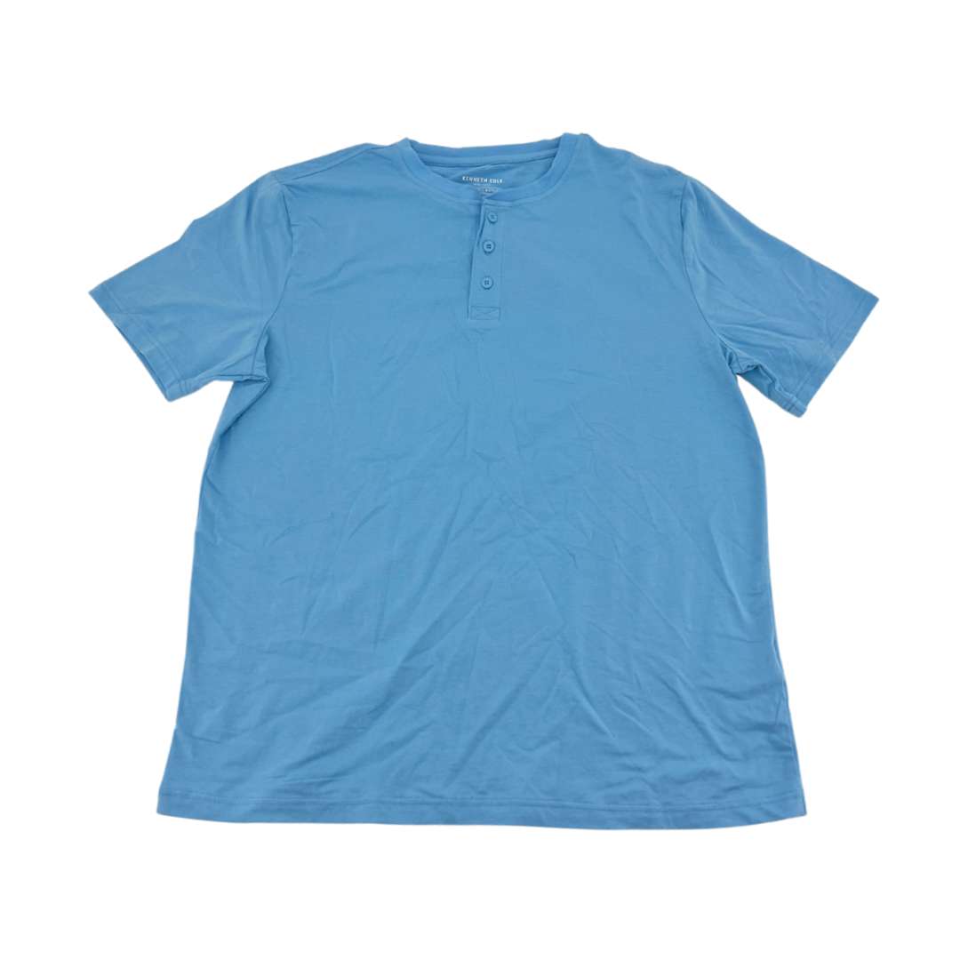 Kenneth Cole Men's Blue Henley T-Shirt 01