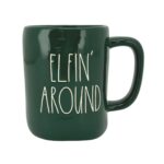 Rae Dunn Green Elfin' Around Coffee Mug
