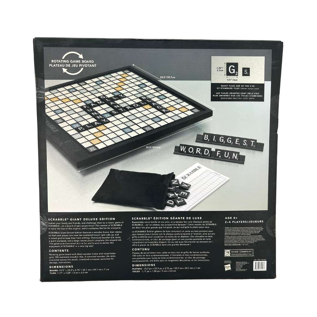 Scrabble Giant Deluxe Edition / Crossword Board Game CanadaWide