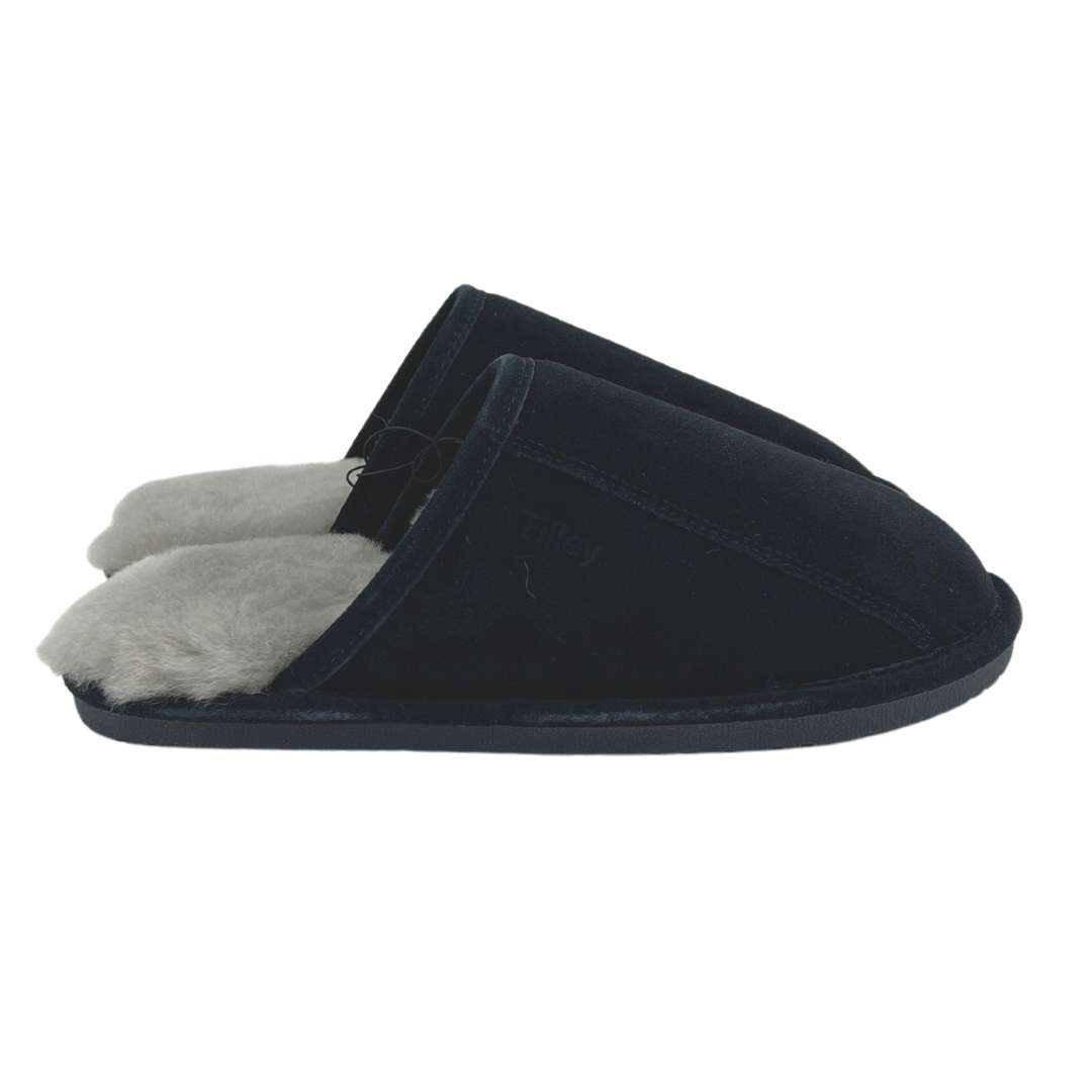 Tilley Men’s Navy Leather Slippers / Various Sizes – CanadaWide ...