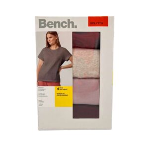 Bench Women's Multicoloured 4 Pack Crew Neck T-Shirt 02