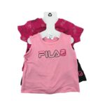 Fila Girl's Pink & Black 3 Piece Summer Set1
