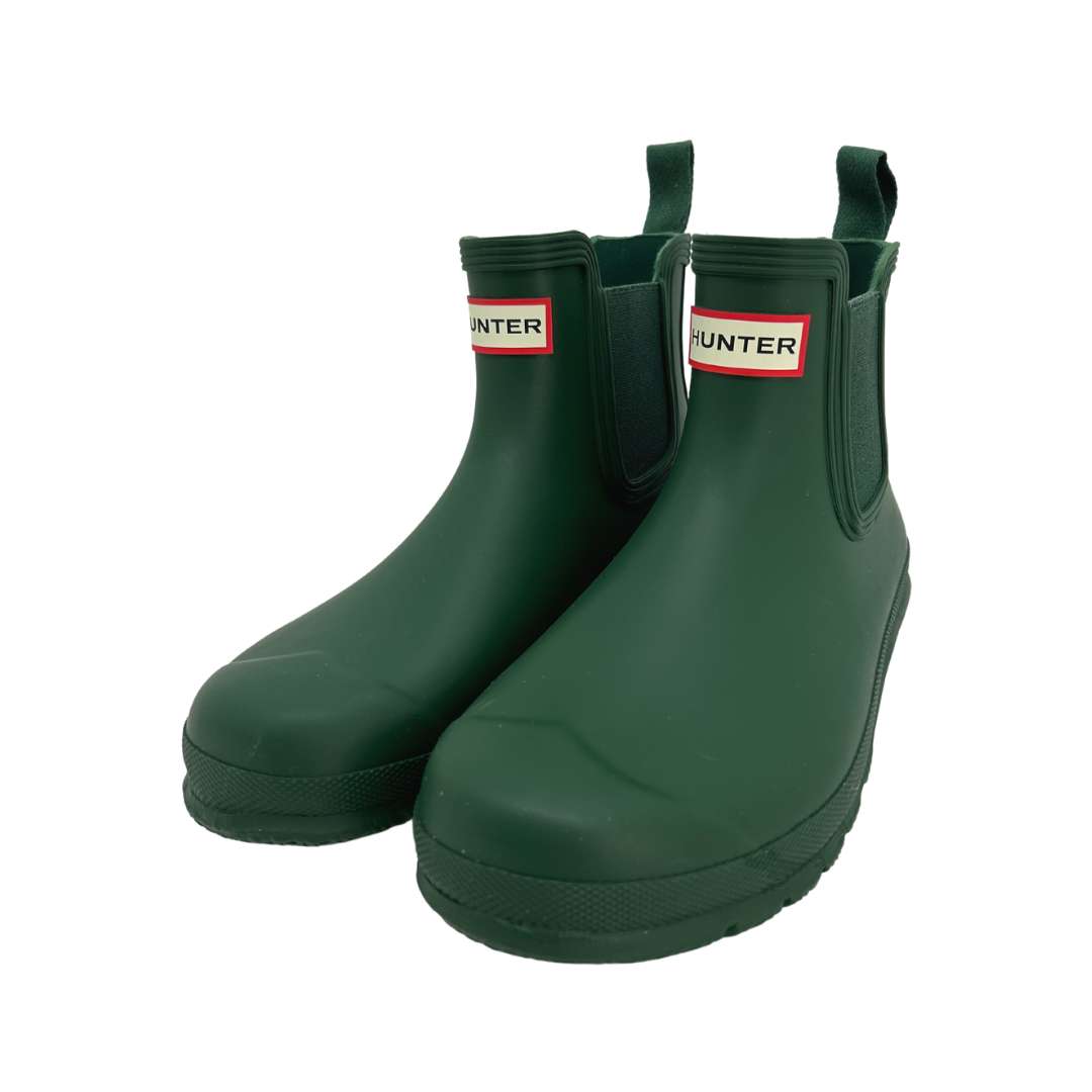 Hunter Women's Green Chelsea Rain Boots1