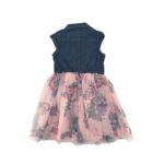 Zunie Girl's Denim & Pink Floral Summer Dress1