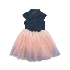 Zunie Girl's Denim & Pink Ombre Summer Dress