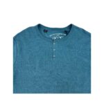 Buffalo David Bitton Men's Blue Henley Long Sleeve Shirt2