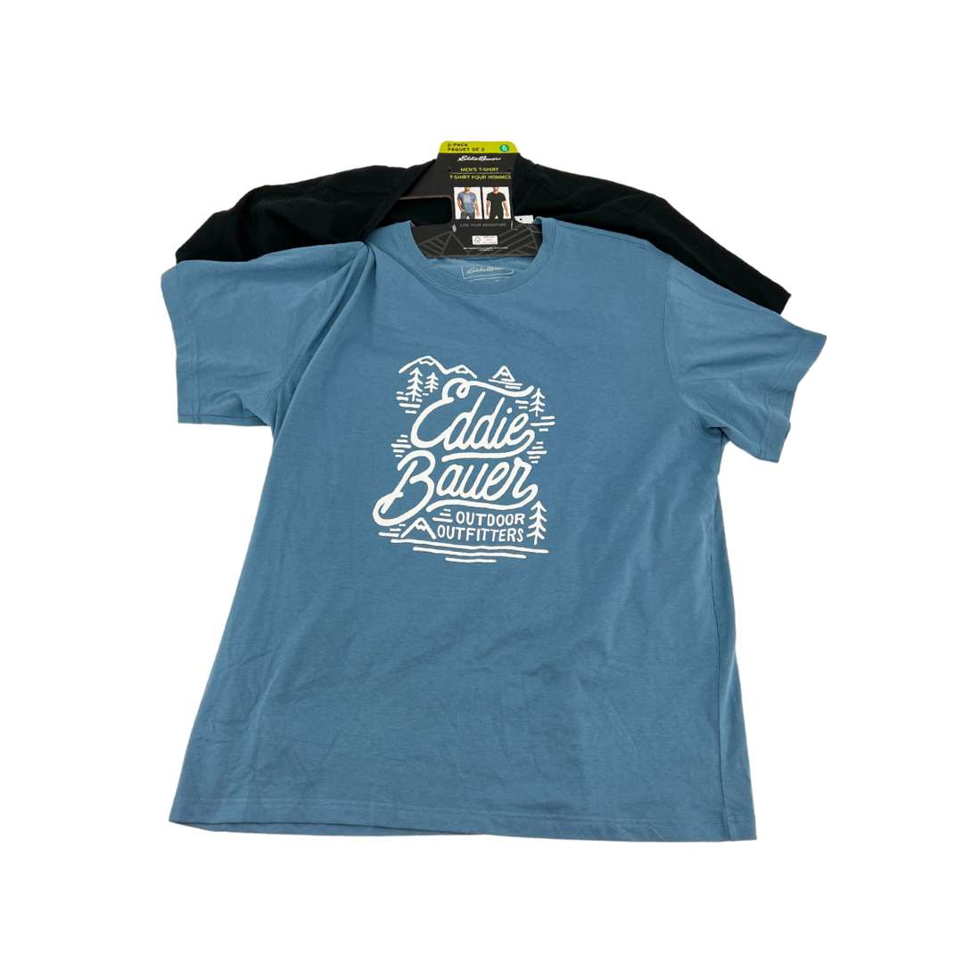 Eddie Bauer Men's Blue & Black 2 Pack T-Shirt 03