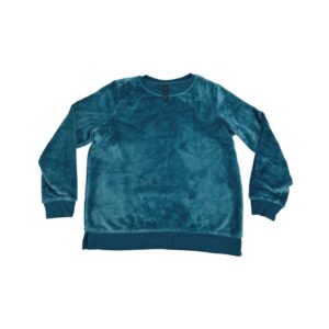 Gaiam Women's Crewneck Blue Plush Sweater