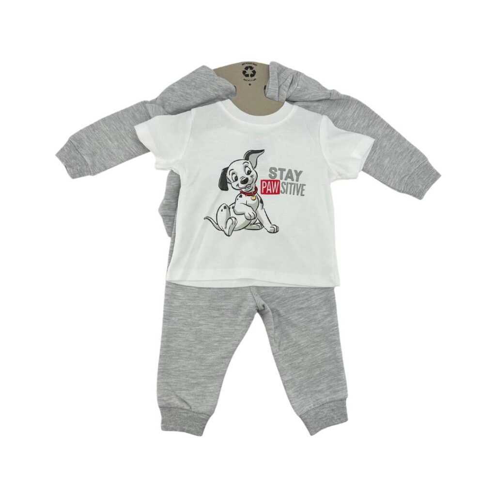 Babyhug Disney Cotton Knit Full Sleeves 101 Dalmatians Graphic Onesies Pack of 3 - Red Blue & Pink main image 0