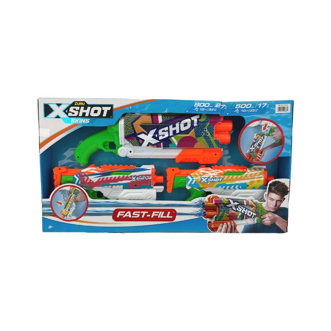 Zuru XShot Skins Fast Fill Water Guns / 3 Pack CanadaWide Liquidations