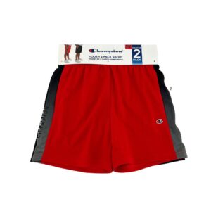 Champion Boy's Red & Black Athletic Shorts 2 Pack 01