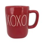 Rae Dunn Red XOXO Coffee Mug with Heart Topper2
