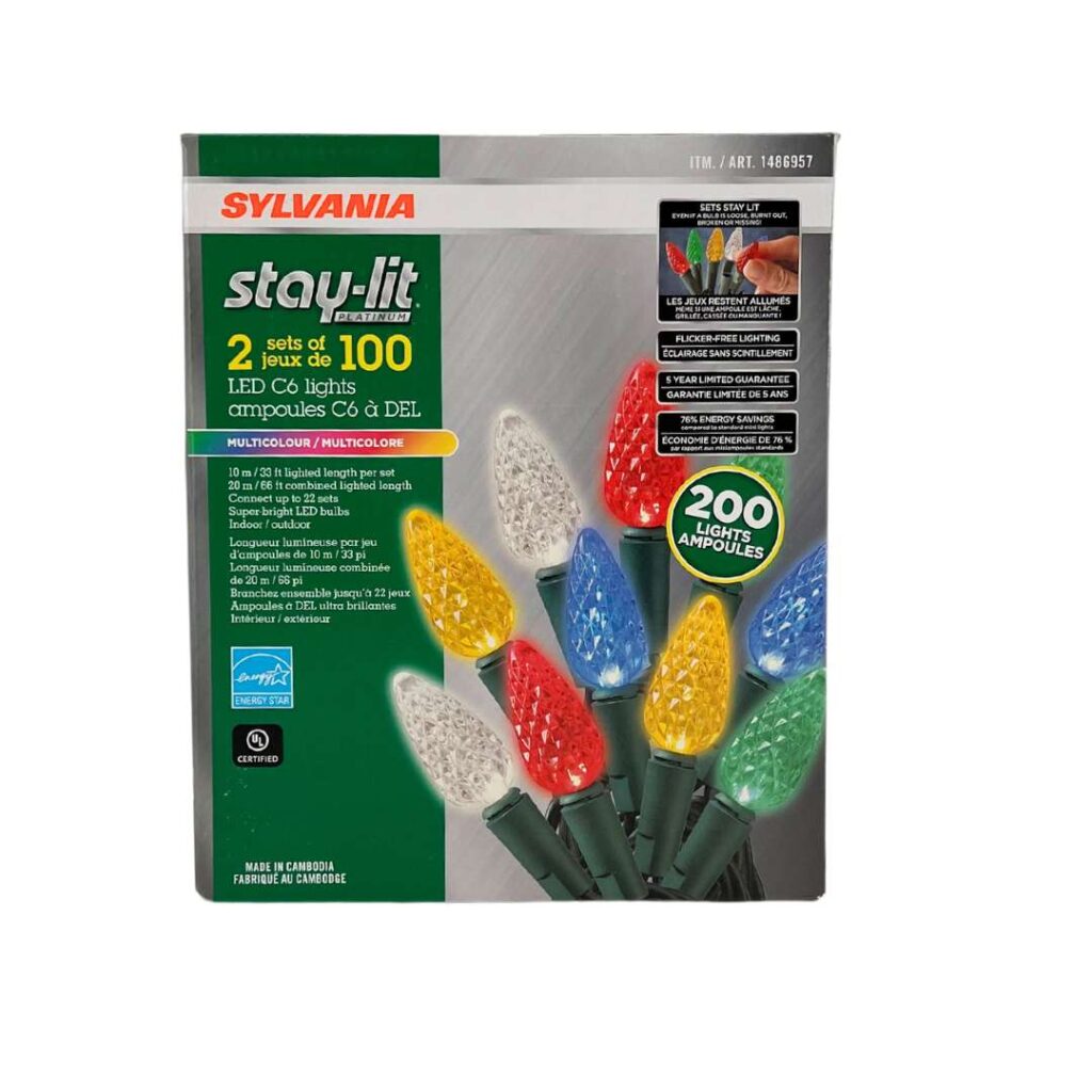 Sylvania Stay Lit Multicolour LED C6 Lights CanadaWide Liquidations