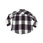 BC Clothing Women's Burgundy Plaid Shirt Jacket1