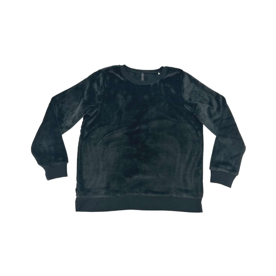 Gaiam Women’s Crewneck Black Plush Sweater / Various Sizes