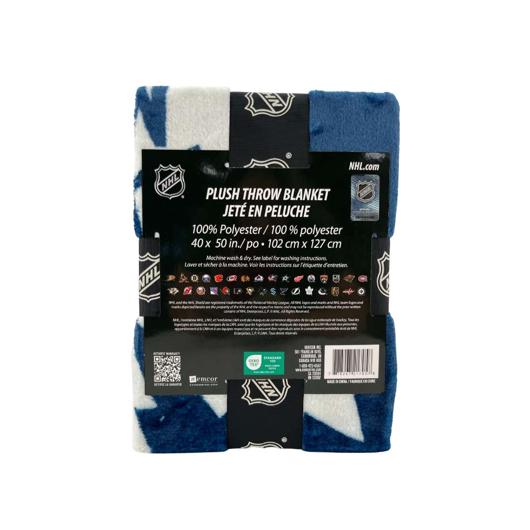 Nemcor Toronto Maple Leafs Plush Throw Blanket CanadaWide Liquidations