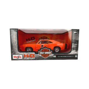 Maisto Harley-Davidson Orange 1969 Dodge Charger R:T Model Car