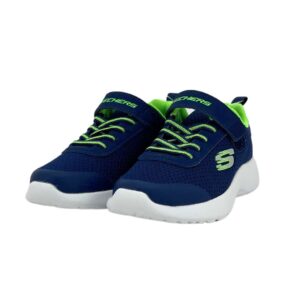 Skechers Boy's Navy & Lime Running Shoes 01