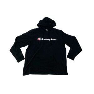 Champion Men's Black Long Sleeve Hooded Shirt 01