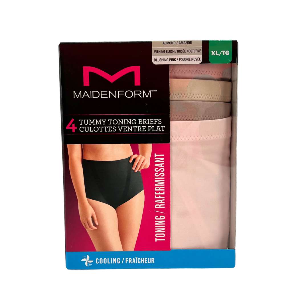 Maidenform Women's 4 Pack Neutrals Tummy Toning Briefs / XLarge –  CanadaWide Liquidations