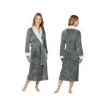 Carole Hochman Women's Grey Textured Plush Robe 01