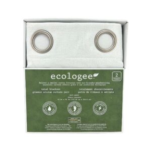 Ecologee White Total Blackout Curtains