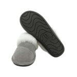 Nuknuuk Women's Grey Leather Slippers 01