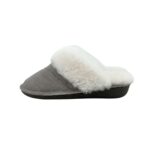 Nuknuuk Women's Grey Leather Slippers 02