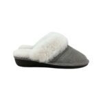 Nuknuuk Women's Grey Leather Slippers 04
