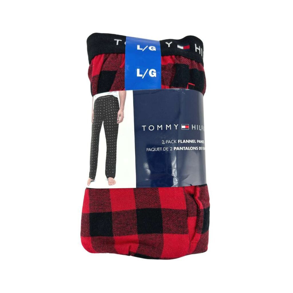 Tommy Hilfiger Men’s Red & Black Flannel Pyjama Pants / 2 Pack