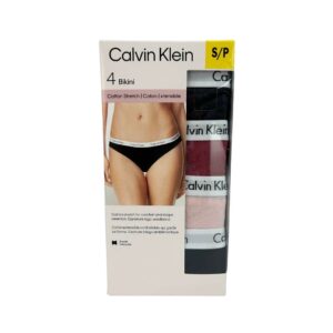 Calvin Klein Women's Multicolour Bikini Underwear- 4 Pack