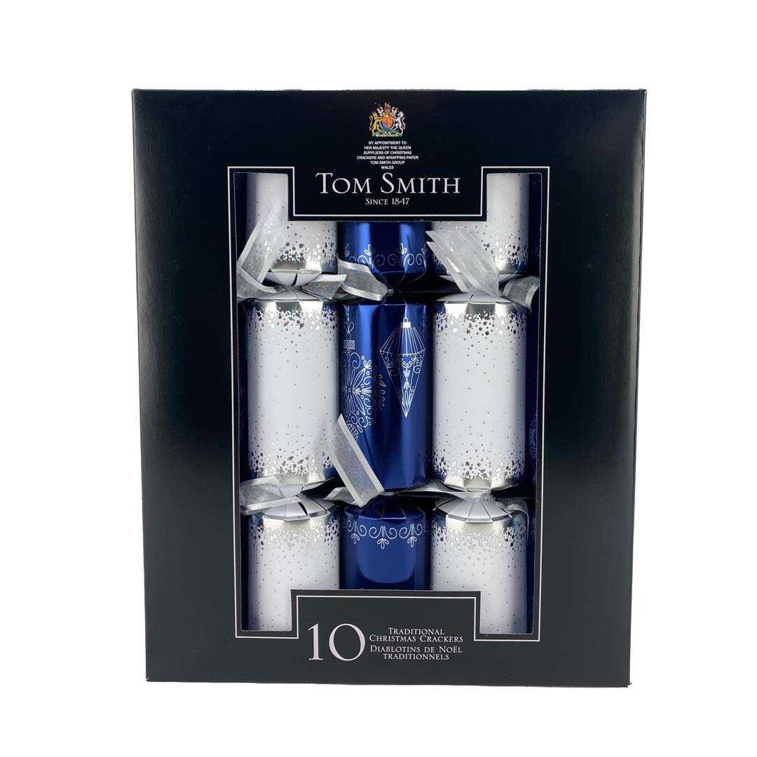 tom-smith-christmas-crackers-10-pack-white-and-blue-canadawide