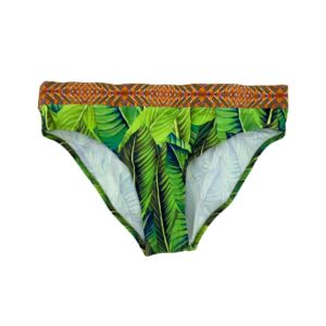 Anita Women's Green Leaf Pattern Bikini Bottoms 02