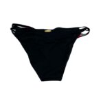 Aqua Blu Women's Black & Red Cross Over Bikini Bottoms 01