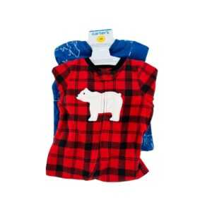 Carter's Kinds Red & Blue Polar Bear One Piece Sleeper Set 02