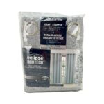 Eclipse DuoTech Draft Stopper + Total Blackout Curtains- Light Grey1