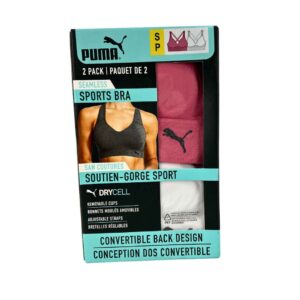 Puma Women's Pink & White 2 Pack Seamless Sprts Bra 03