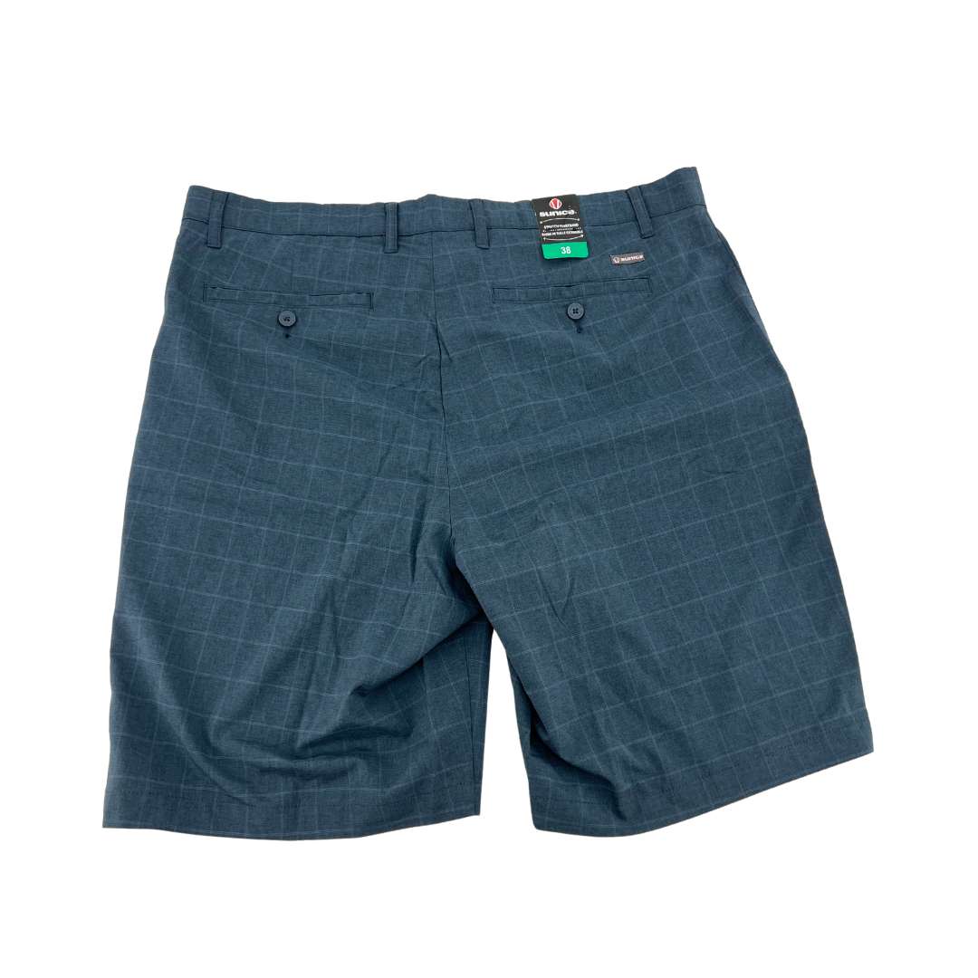 Sunice Men’s Blue Checkered Performance Dress Shorts / Various Sizes