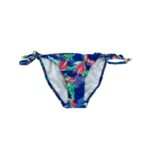 Sunseeker Women's Blue Floral Side Tie Hipster Bikini Bottoms 03