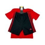 Adidas Boy's Red & Black Summer Outfit- 2 Piece Set