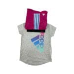 Adidas Girl's Grey & Pink Summer Outfit