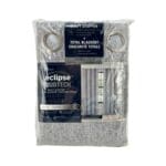 Eclipse DuoTech Draft Stopper + Total Blackout Curtains- Light Grey