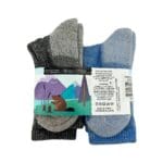 Hot Chilly's Boy's Merino Wool Trail Socks- Blue & Grey1