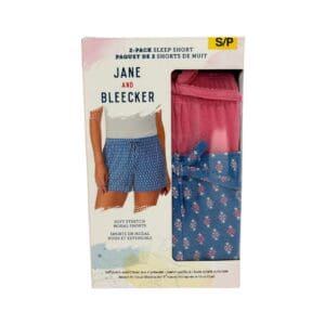 Jane and Bleecker Women's Pink & Blue Sleep Shorts- 2 Pack