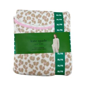 Kate Spade Women's Tan & White Cheetah Print Pyjama Set