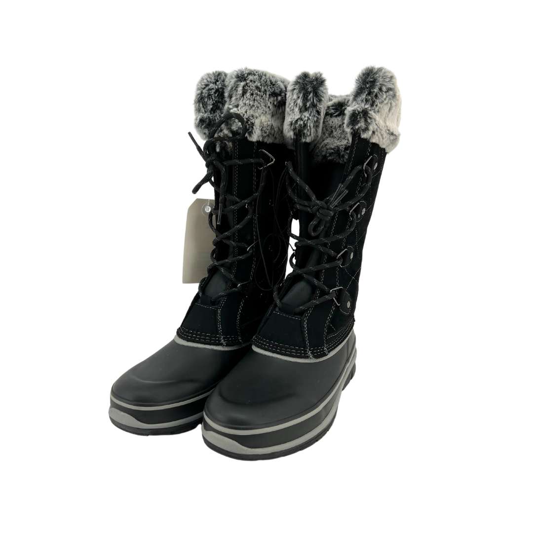 Khombu Women's Black Grey Erin Winter Boots Size